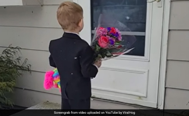 Watch: 5-Year-Old Steals The Show On Valentine's Day
