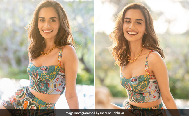 Manushi Chhillar's Goan Holiday Got More Colourful With Her Printed Co-Ord Set