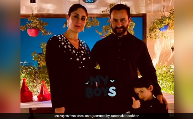 Kareena Kapoor And Her "Boys" - Taimur And Saif Ali Khan - Partied Like This Last Night