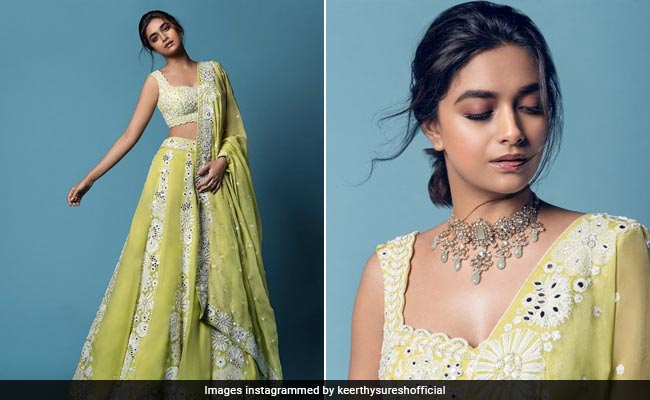 Keerthy Suresh's <i>Lehenga</i> Is A Sublime Vision In Lime Perfectly Ready For The Season