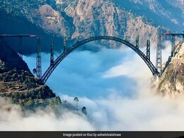 Viral: Stunning Pics Of The World's Highest Railway Bridge In Jammu And Kashmir Viral: Stunning Pics Of The World's Highest Railway Bridge In Jammu And Kashmir