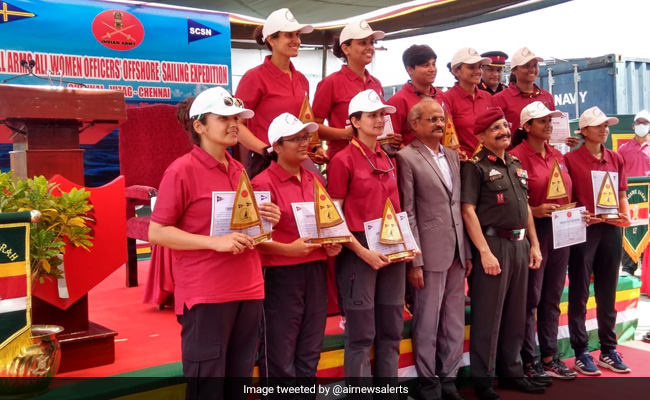 All Women Sailing Expedition Team Of Army Completes Maiden Journey
