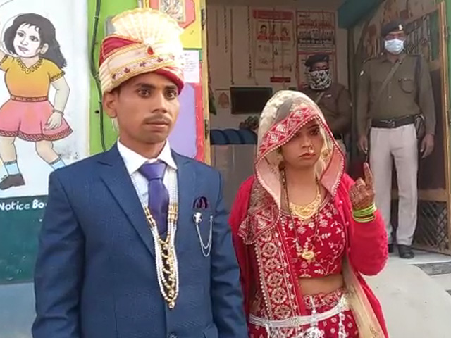 In UP, A Couple Heads To Vote Right After Wedding