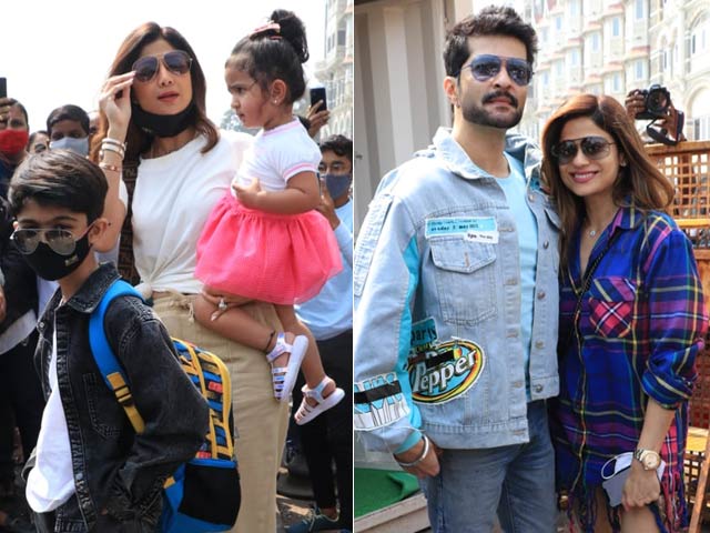 Shilpa Shetty, Shamita Shetty And Raqesh Bapat's Day Out
