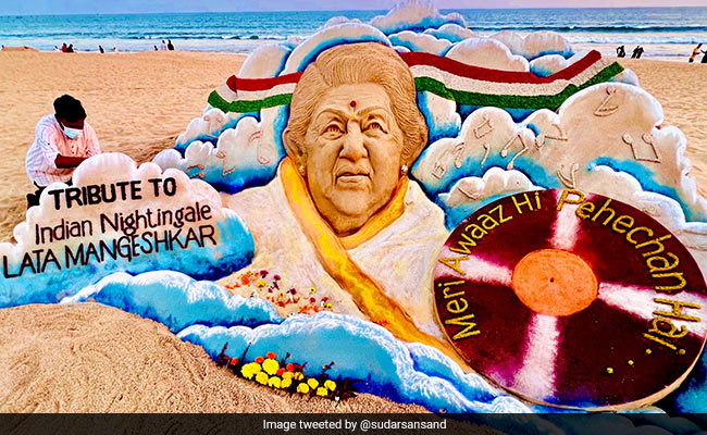 सैंड आर्टिस्ट सुदर्शन पटनायक ने ख़ास अंदाज़ में 'लता दी' को दी श्रद्धांजलि