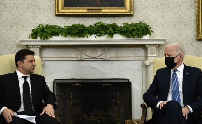 Biden, Ukraine President Pursue "Diplomacy, Deterrence" In Crisis: White House
