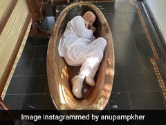 Shhh, Anupam Kher Is Taking A Nap In A Bath Tub