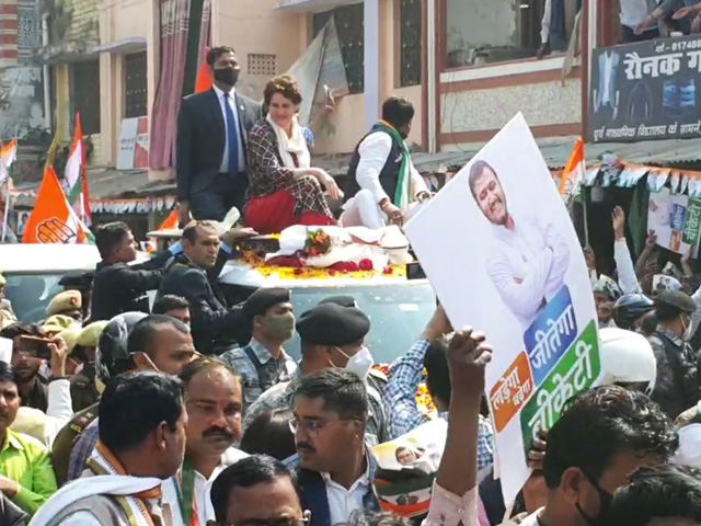 Priyanka Gandhi Goes 'Door To Door' In Lucknow On Last Day Of Campaign