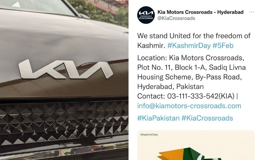 After Hyundai, Kia India Offers Apology Over Pakistan Dealer's Post On Kashmir