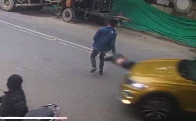 On CCTV, South Delhi Car Hits Man, Drives With Him On Bonnet, Races Away