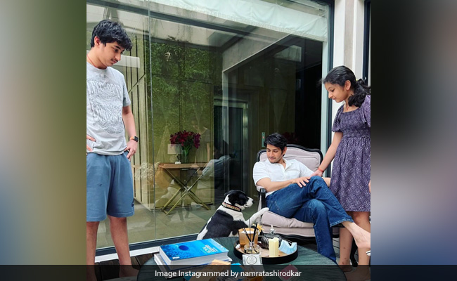 Pics Of Mahesh Babu Surrounded By "All His Babies", Thanks To Namrata Shirodkar