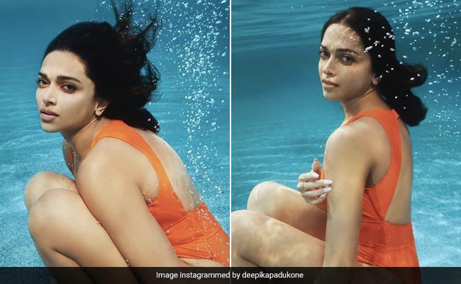 Deepika Padukone Deep Dives Right Into Our Hearts In A Gorgeous Orange Swimsuit