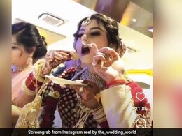 Watch: Adorable Video Shows Groom Helping Bride Enjoy Gol Gappa, Wins Hearts