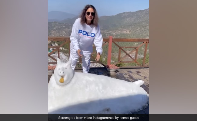 In Mukteshwar, Neena Gupta Is Busy Making Snow Creatures. This Is What Daughter Masaba Said