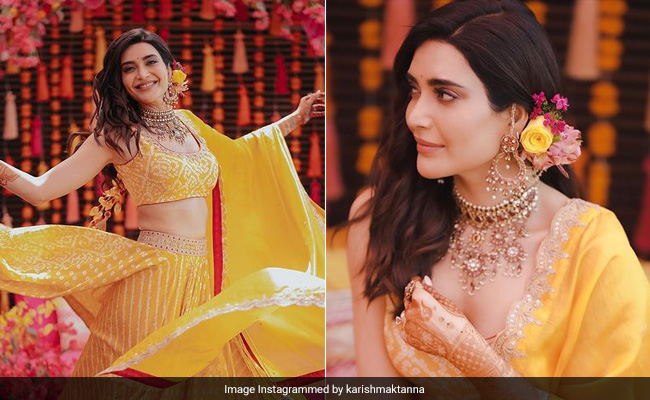 Karishma Tanna Radiates A Bridal Glow In A Fabulous Yellow <i>Lehenga</i>