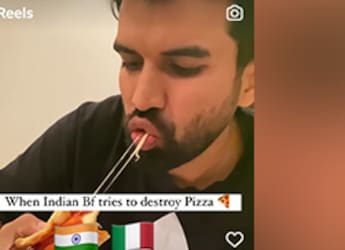 Watch: Indian-Italian Couple Shares Banter Over Pizza; Adorable Video Leaves Internet Amused