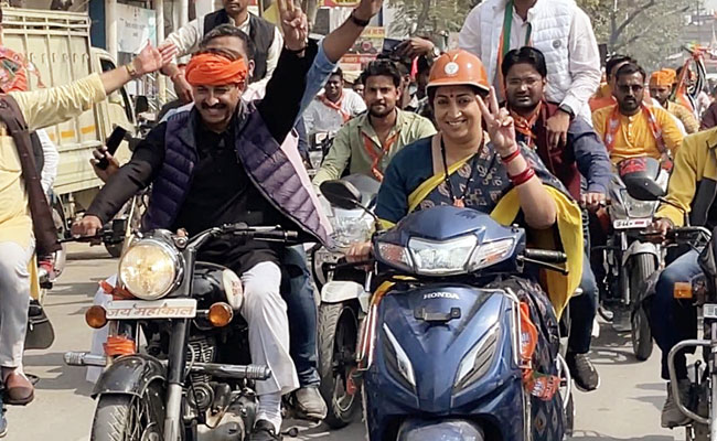 Free Two-Wheelers To Meritorious Girls After BJP Forms UP Government: Smriti Irani
