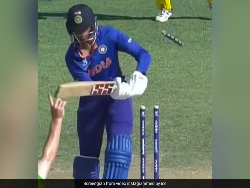 Watch: India Opener's Stump Goes Flying After Being Bowled In U19 World Cup Semi-Final vs Australia