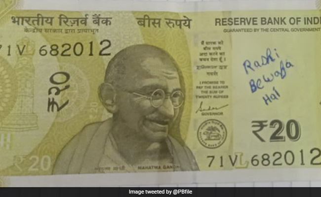 इंटरनेट पर वायरल 20 रुपए का नोट, जिसपर लिखा है ‘राशी बेवफा है’, लोगों ने शेयर किए मजेदार Memes