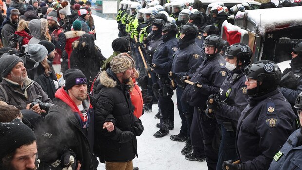 Canada's Show Of Force As Police Clear Anti-Vaccine Protests' Main Hub