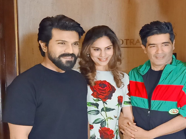 Ram Charan And Wife Upasana Meet Designer Manish Malhotra