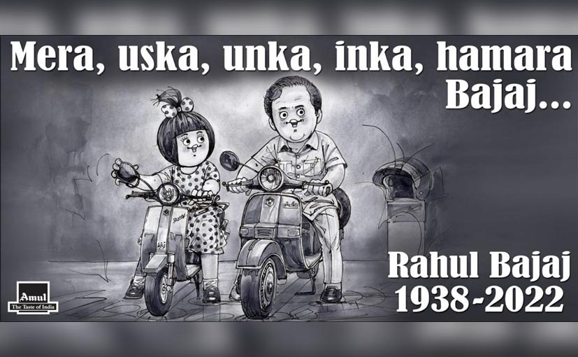 Amul Pays Tribute To Industrialist Rahul Bajaj With Special Doodle