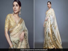 Samantha Ruth Prabhu Is A Sight Of Sheer Ethnic Bliss In A Sublime Floral <i>Saree</i> Samantha Ruth Prabhu Is A Sight Of Sheer Ethnic Bliss In A Sublime Floral <i>Saree</i>