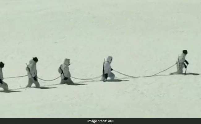 Watch: Border Police Personnel Train In Sub-Zero Temperature In Uttarakhand