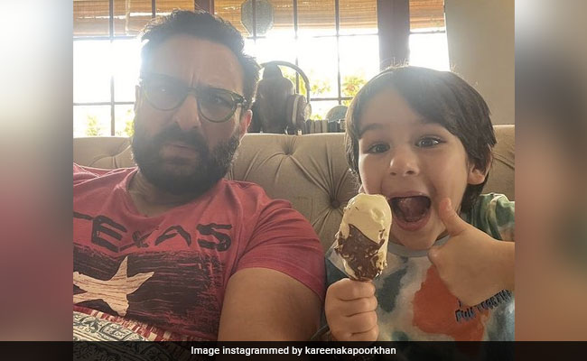 Valentine's Day 2022: In Kareena Kapoor's ROFL Pic, Saif Ali Khan And Taimur's Reaction To Ice Cream