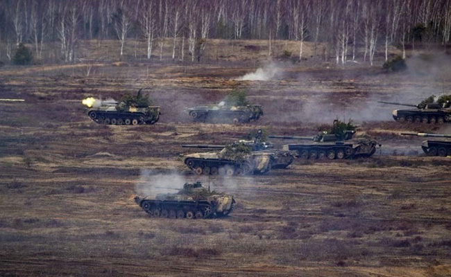 UK Says Will Back Ukraine "Until Victorious" As Russia Protests Tanks