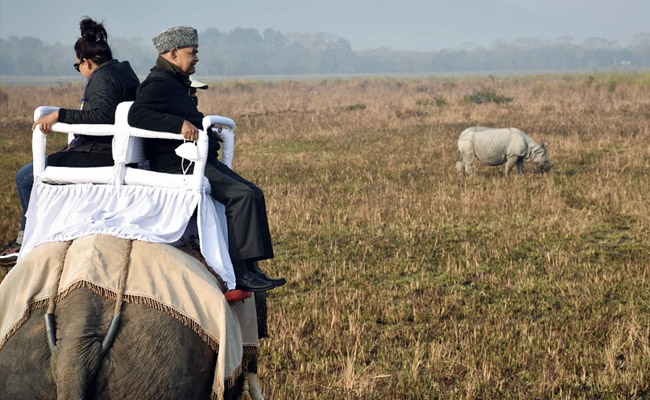 President Ram Nath Kovind Takes Elephant Safari In Assam's Kaziranga