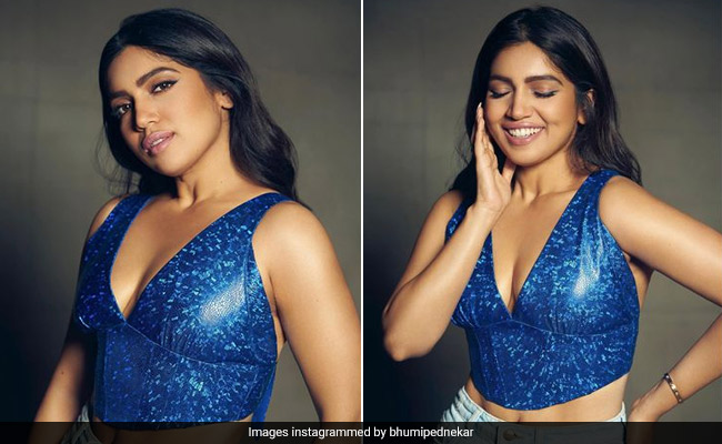 Bhumi Pednekar's Latest Stylish Crop Top And Jeans Look Is Truly Out Of The Blue
