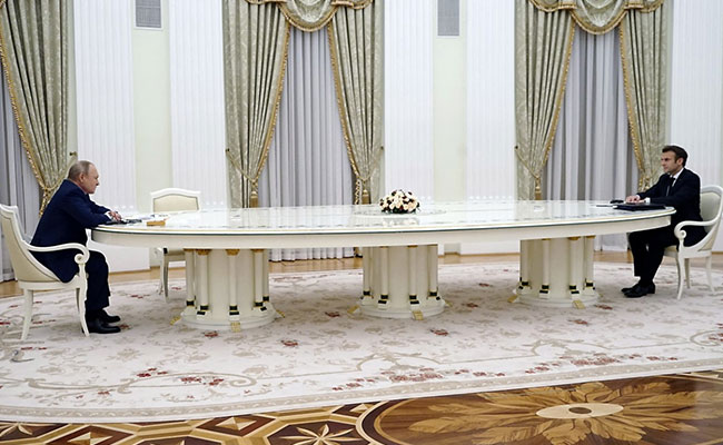 France's Macron Says Putin "Broke" His Commitment On Ukraine