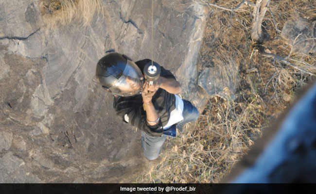 Watch: Trekker Stuck On Ledge After Falling 300 Feet Rescued By Air Force