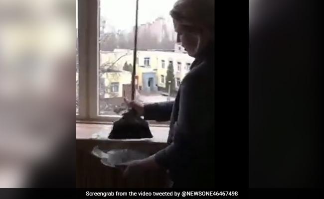 Ukrainian Woman In Tears Sings National Anthem While Cleaning Bombed Home
