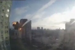 Watch: Missile Hits Residential Building In Ukraine Capital Kyiv Watch: Missile Hits Residential Building In Ukraine Capital Kyiv