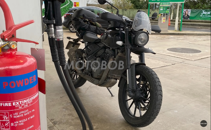 Bajaj-Triumph Scrambler Spotted On Test