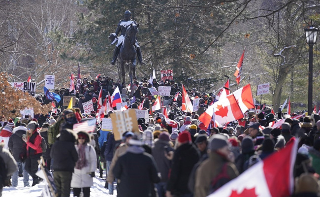 Justin Trudeau's Big Crisis As Covid Curbs Protests Go "Out Of Control"