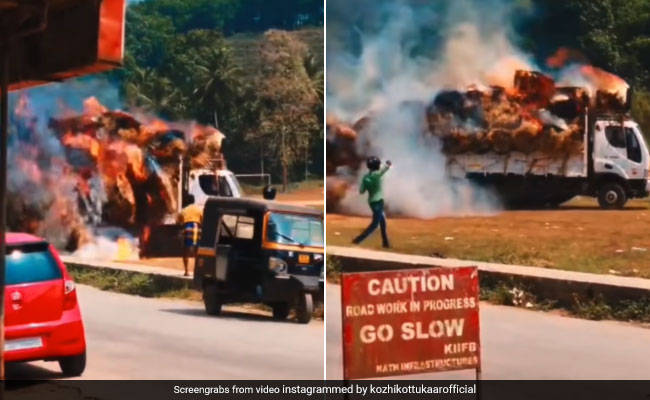 Watch: Kerala Man Drives Burning Lorry To Safety In Dramatic Video
