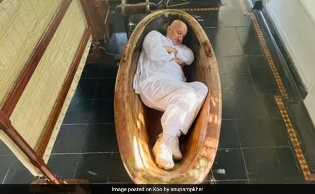 Shhh, Anupam Kher Is Taking A Nap In A Bath Tub