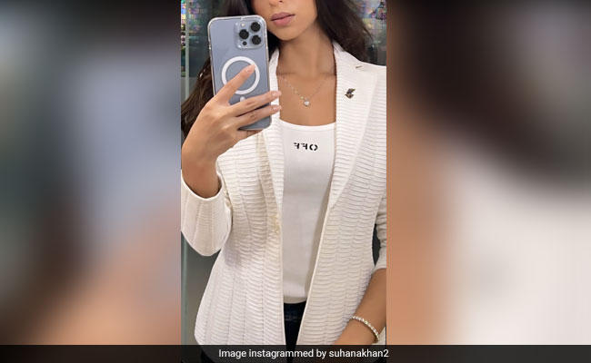 Suhana Khan Shows Us Her Stylish Power Moves In A Chic White Blazer Look