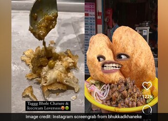Viral Video: Bizarre Combination Of Chole Bhature Ice Cream Has Appalled The Internet Viral Video: Bizarre Combination Of Chole Bhature Ice Cream Has Appalled The Internet