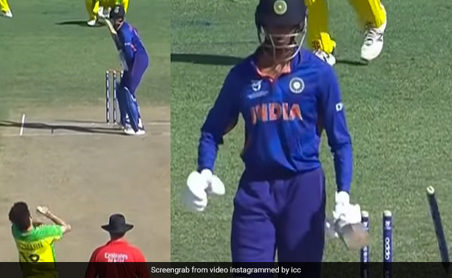 U19 WC: AUS गेंदबाज ने भारतीय बल्लेबाज को खड़े-खड़े किया बोल्ड, ICC  ने कहा, इसने स्टंप हवा में उड़ा दिया- Video