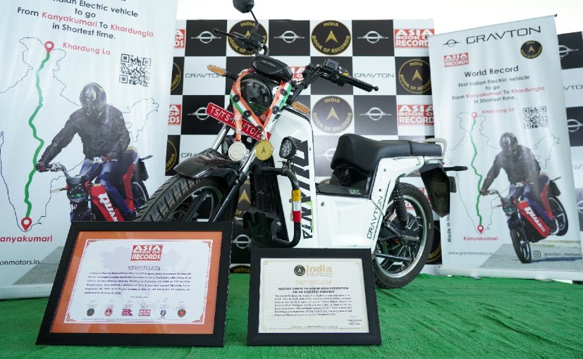 Gravton Quanta Electric Bike Completes Kanyakumari To Khardung La In Record Time, Enters Asia Book Of Records