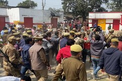 Minister's V-Sign At Poll Booth Amid Row Over Son's Bail In Lakhimpur Case Minister's V-Sign At Poll Booth Amid Row Over Son's Bail In Lakhimpur Case