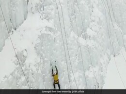 Ladakh Ice Wall Climbing Race: Border Police Shares "Glimpses" Of Event Ladakh Ice Wall Climbing Race: Border Police Shares "Glimpses" Of Event