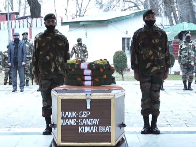 Indian Army Pays Tribute To Soldier Killed In Srinagar Accident