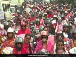 Women Take Out 'Pink Rally' In UP's Varanasi For Awareness On Voting Right Women Take Out 'Pink Rally' In UP's Varanasi For Awareness On Voting Right
