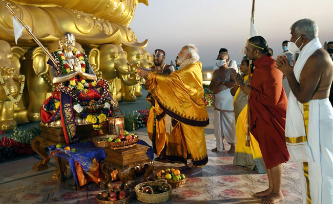 PM Modi Inaugurates 216-Foot 'Statue Of Equality' In Hyderabad
