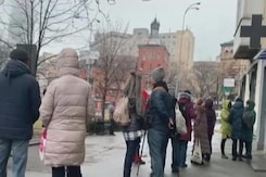 Huge Queues For Medicines, Groceries In Kyiv Huge Queues For Medicines, Groceries In Kyiv